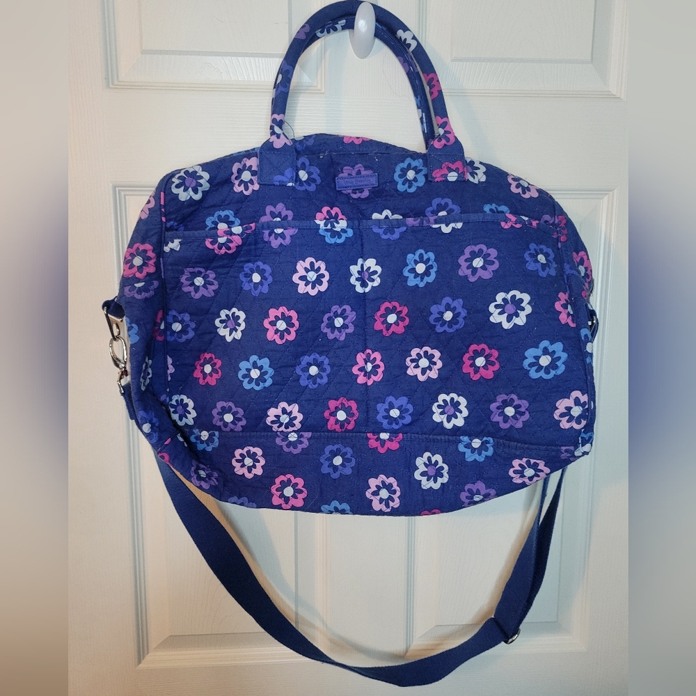 Vera Bradley Duffle Bag Purple Floral Straps